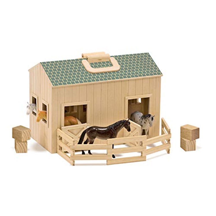 Fold and Go Wooden Toy Barn by Melissa & Doug