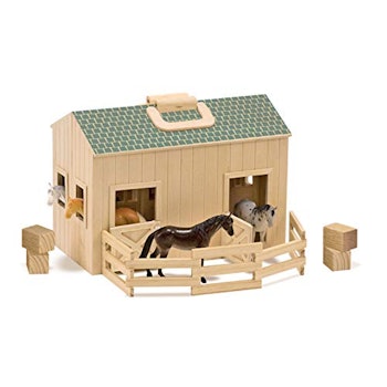 Fold and Go Wooden Toy Barn by Melissa & Doug