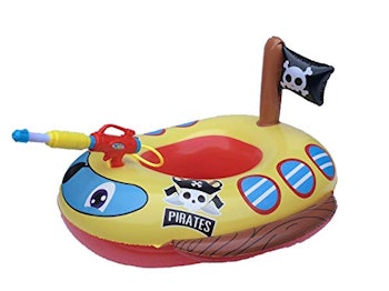 Pirate Boat Pool Float for Kids by Big Summer