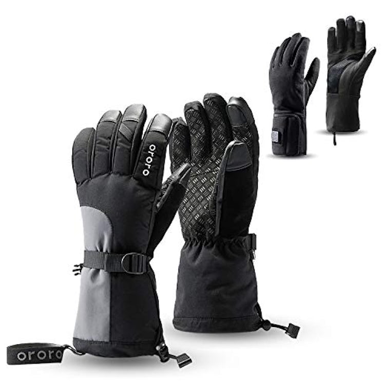 Ororo Heated Gloves with Rechargeable Li-ion Battery for Men and Women, 3-in-1 Warm Gloves for Hikin...