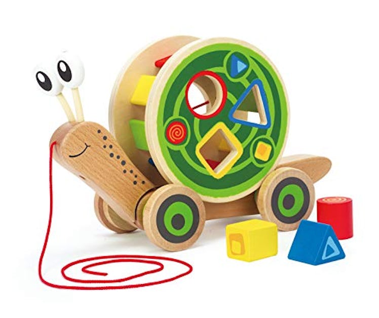 Walk-A-Long Snail Wooden Pull Toy by Hape