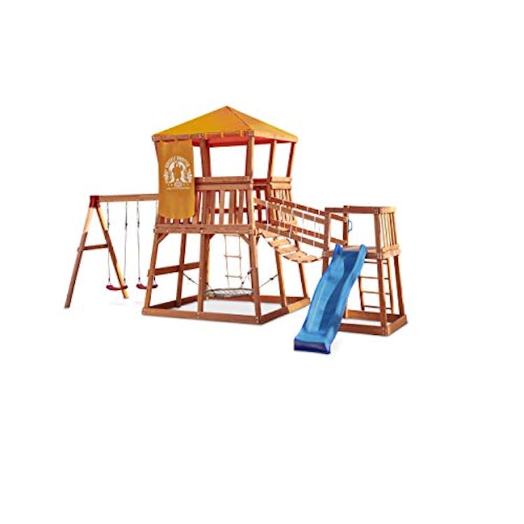 Real Wood Adventures Grizzly Grotto Outdoor Playset by Little Tikes