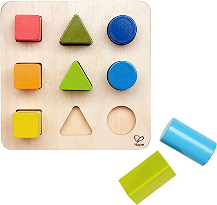 Color and Shape Wooden Block Sorter Baby Toy by Hape