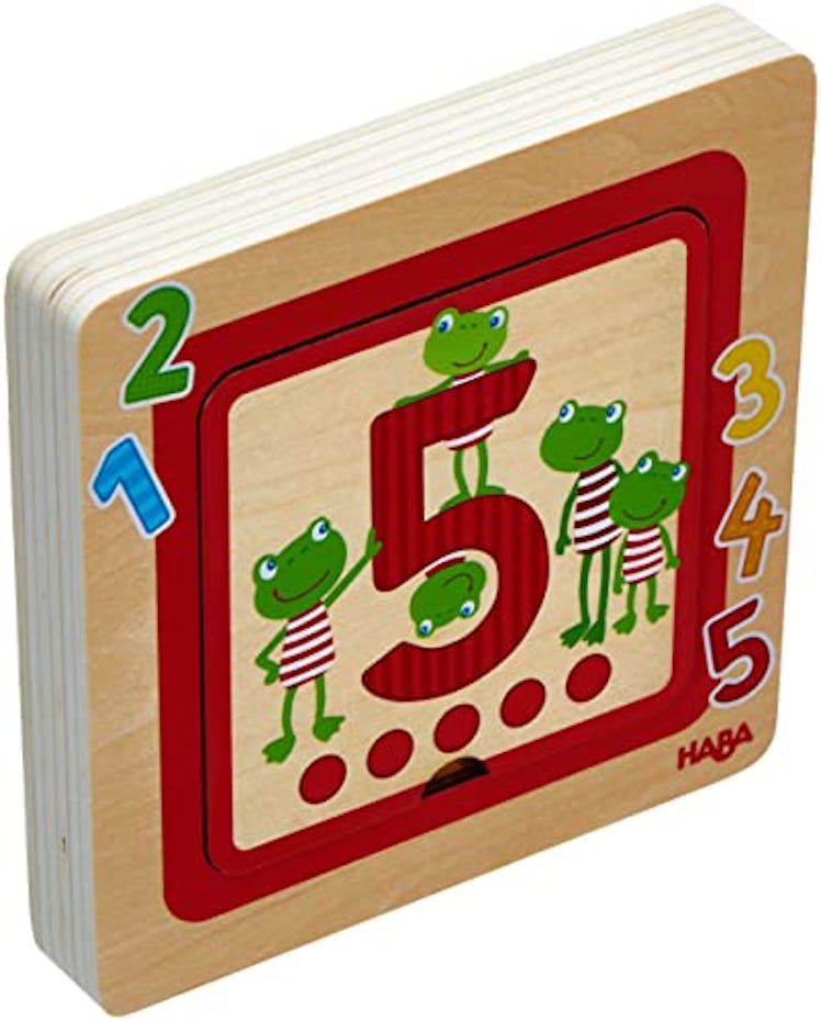 Counting Friends Wood Layering Puzzle 1 to 5 by Haba