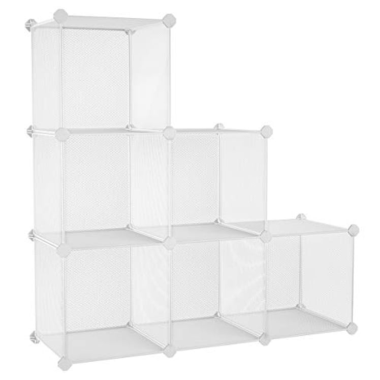 SONGMICS 6-Cube Metal Mesh Storage Cube