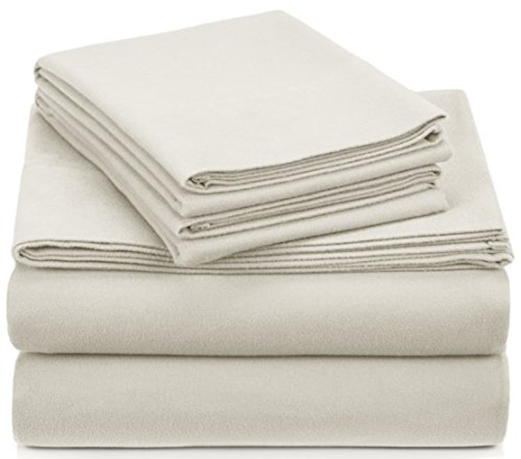 Pinzon Signature 190-Gram Cotton Heavyweight Velvet Flannel Sheet Set - Queen