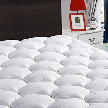 Leisure Town Queen Mattress Pad Cover Cooling Mattress Topper Cotton Top Pillow Top with Snow Down A...