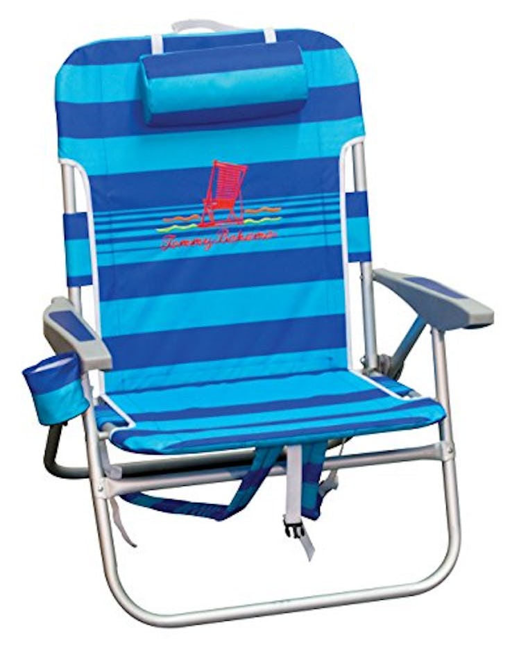 Tommy Bahama Big Boy Backpack Chair Blue Stripe