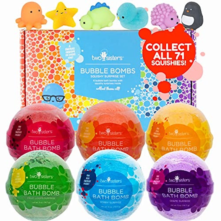 Squishy Bubble Bath Bombs for Kids by Two Sisters
