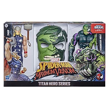 Maximum Venom Titan Hero Spider-Man Vs. Venomized Hulk Set by Hasbro