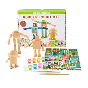 Wooden Robot Craft Sticker Kit by Kid Made Modern