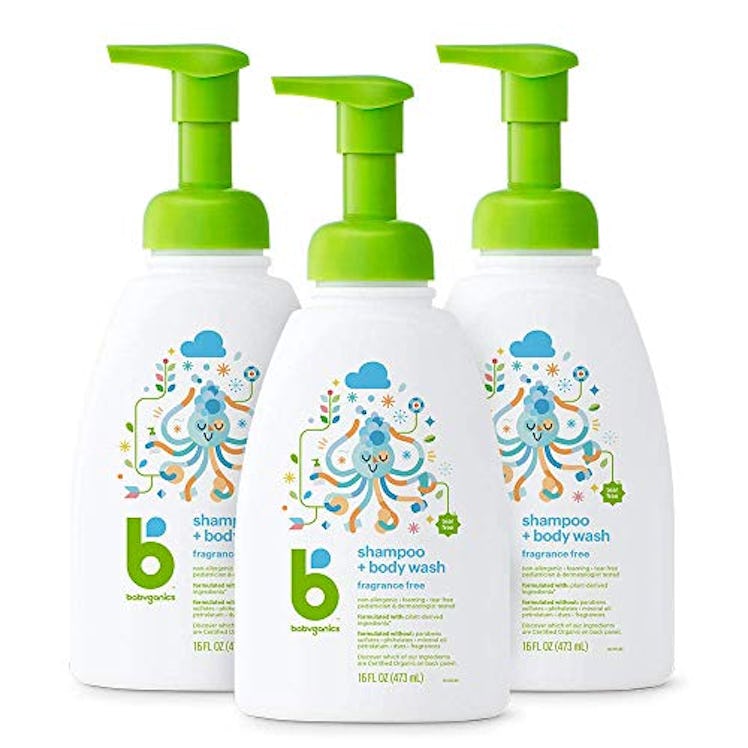 Babyganics Baby Shampoo and Body Wash, 3 Pack