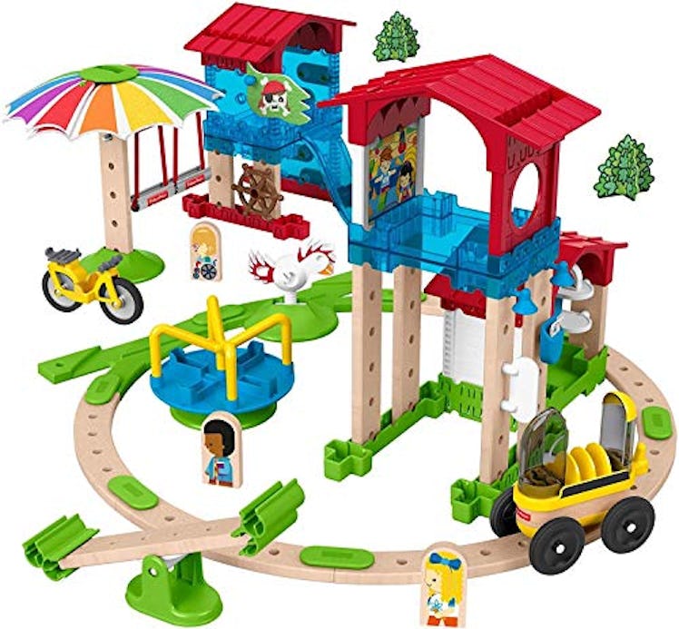 Wonder Makers Schoolyard Wooden Track Play Set by Fisher-Price