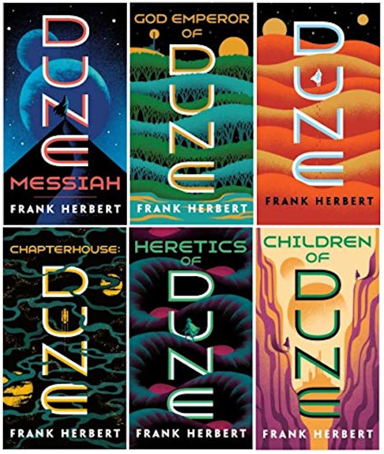 Complete Dune Series Set ( 6 Books ) Dune; Dune Messiah; Children of Dune; God Emperor of Dune; Here...