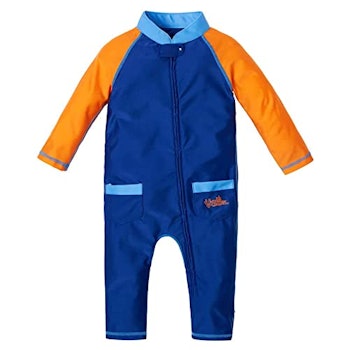 UPF值50 +全身婴儿通过紫外线SKINZ泳衣