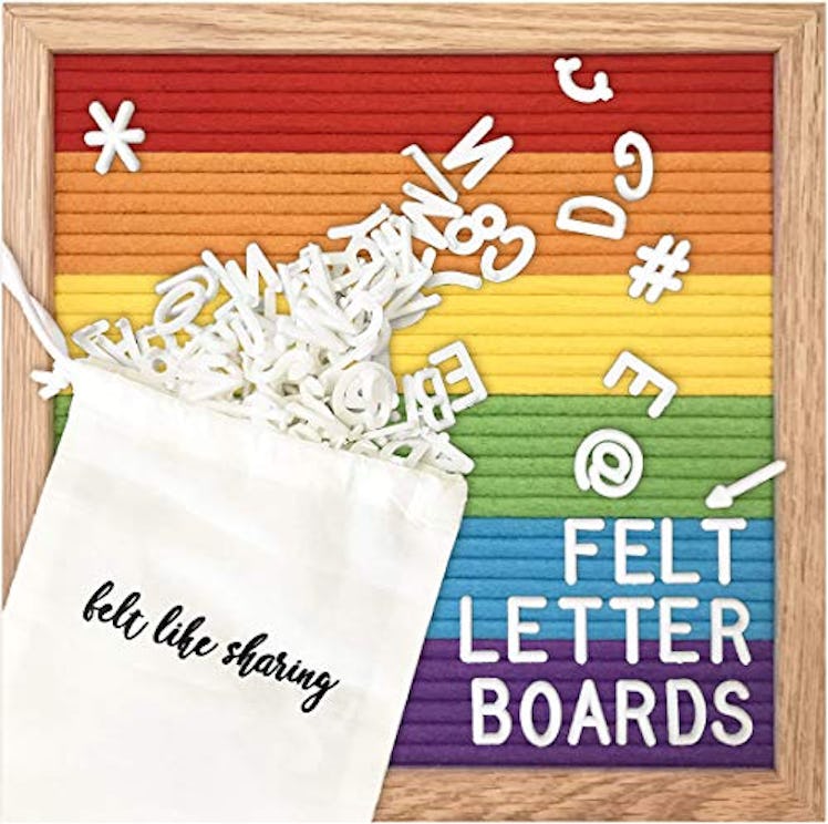 Rainbow Letter Board by Felt Like Sharing