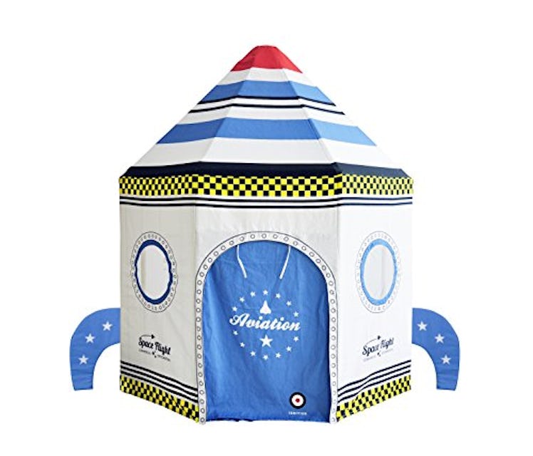 Asweets Rocket Ship Cotton Canvas Pavilion Play Tent