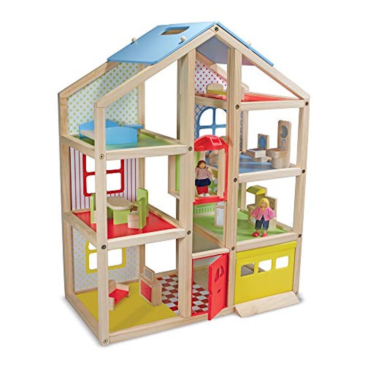 Melissa & Doug Hi-Rise Wood Dollhouse