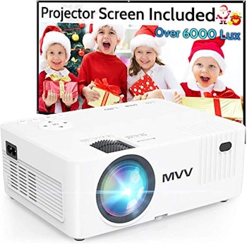 MVV 6500 Lux 1080P Projector with 100