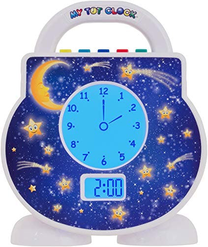 Sleep Training Alarm Clock Ball Glows Red or Green for Kids 