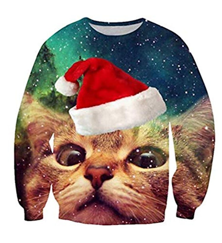 Ugly Cute Cat Christmas Sweatshirt