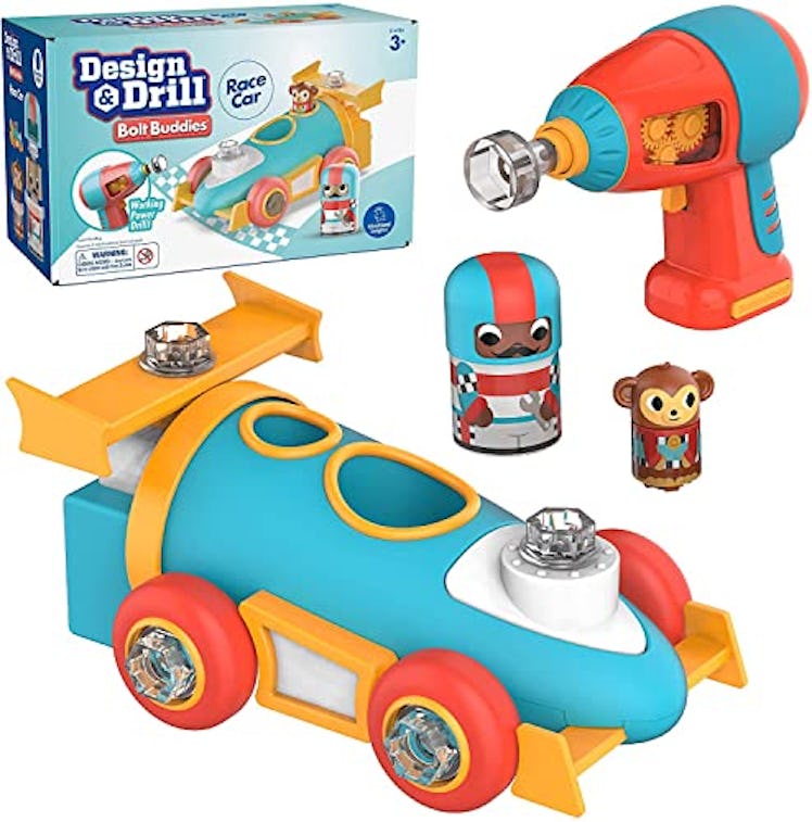 Design & Drill Bolt Buddies Race Car by Educational Insights