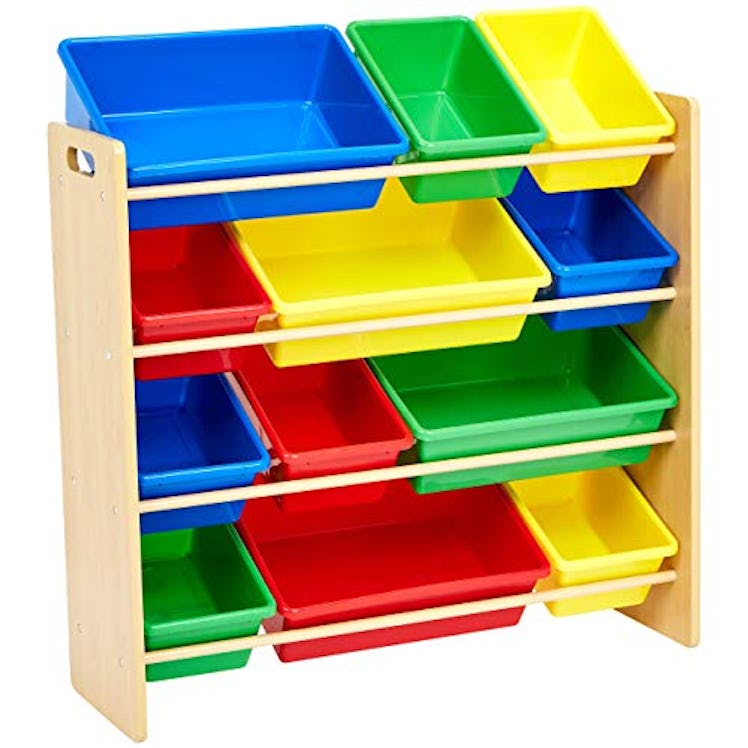 AmazonBasics Kids Toy Storage Organizer Bins