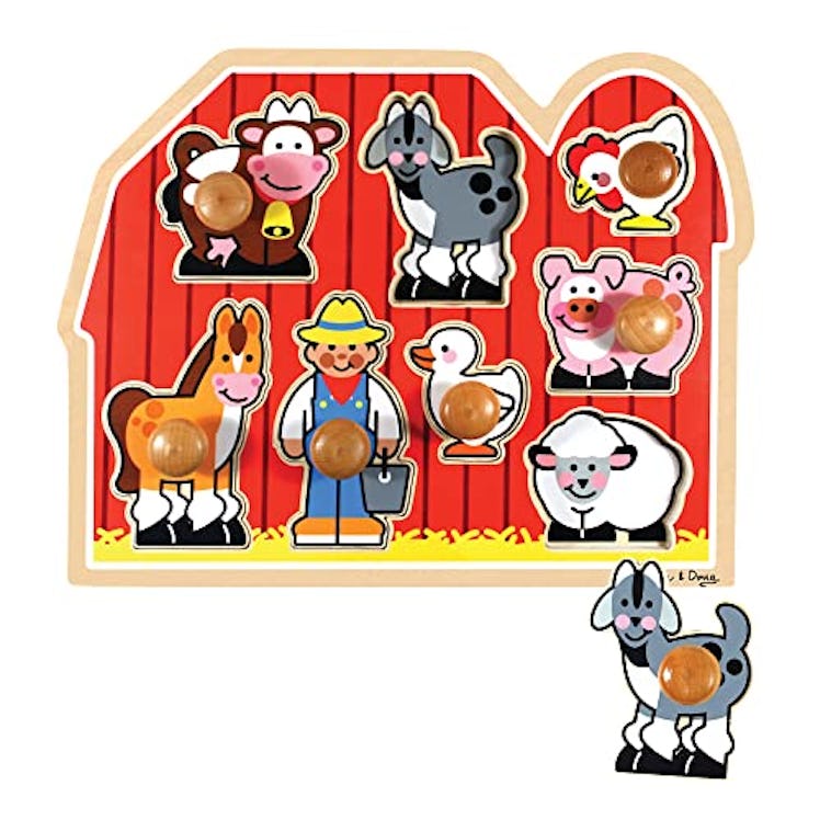 Melissa & Doug Large Farm Jumbo Knob Puzzle