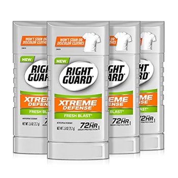 Right Guard Xtreme Defense 5 Antiperspirant Deodorant Invisible Solid, Fresh Blast