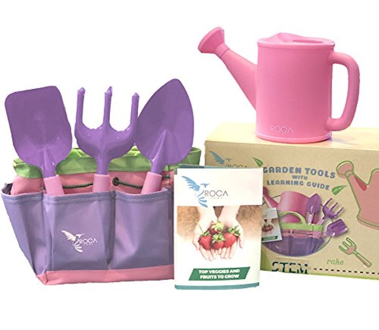 Pink Gardening Tools for Kids with STEM Early Learning Guide