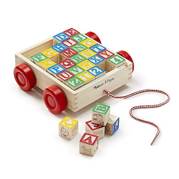 Classic ABC Wooden Block Cart by Melissa & Doug