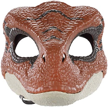 JURASSIC WORLD Movie-Inspired Velociraptor Mask with Opening Jaw, Realistic Texture and Color, Eye a...