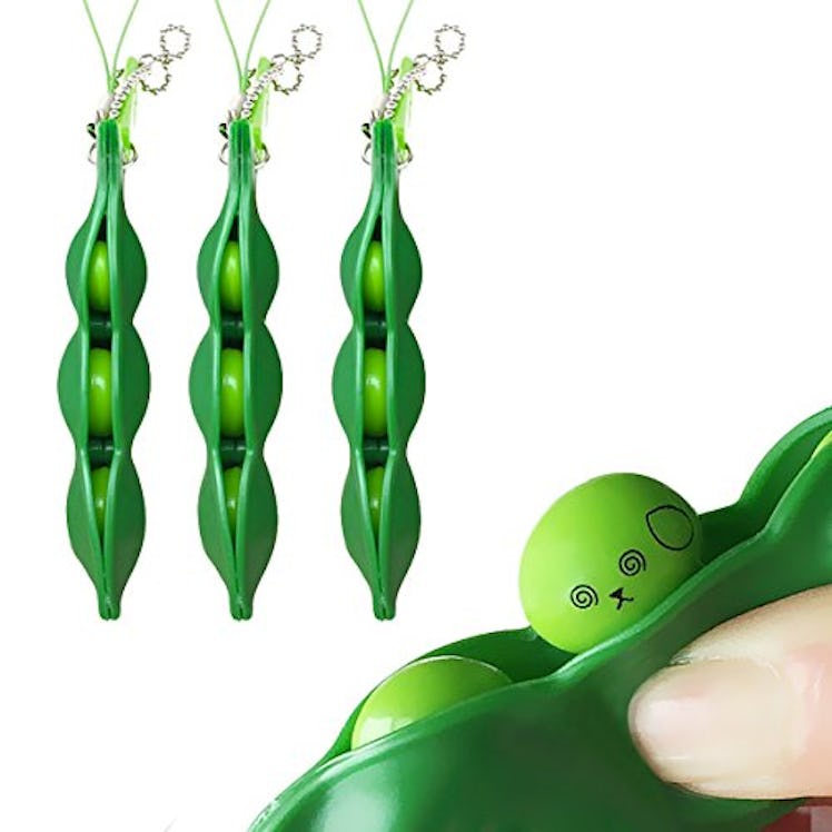 Edamame Keychain Fidget Stress Relief Toy