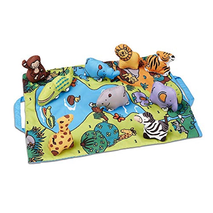 Melissa & Doug Take-Along Folding Wild Safari Play Mat