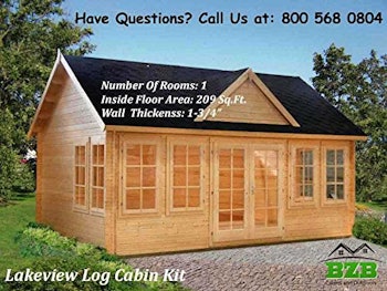 Lakeview Log Cabin Kit by BZBCabins.com