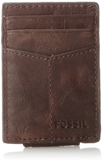 Fossil Men's Ingram Leather Magnetic Card Case Wallet