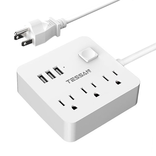 Power Strip 3 USB 3 Outlet, Desktop Charging Station 5 ft Extension Cord for Cruise Ship Accessories...