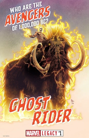 marvel legacy #1 1,000,000 a one million years ago mammoth ghost rider fire comic