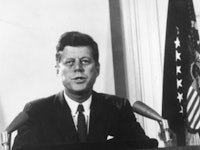 John F. Kennedy during his speech