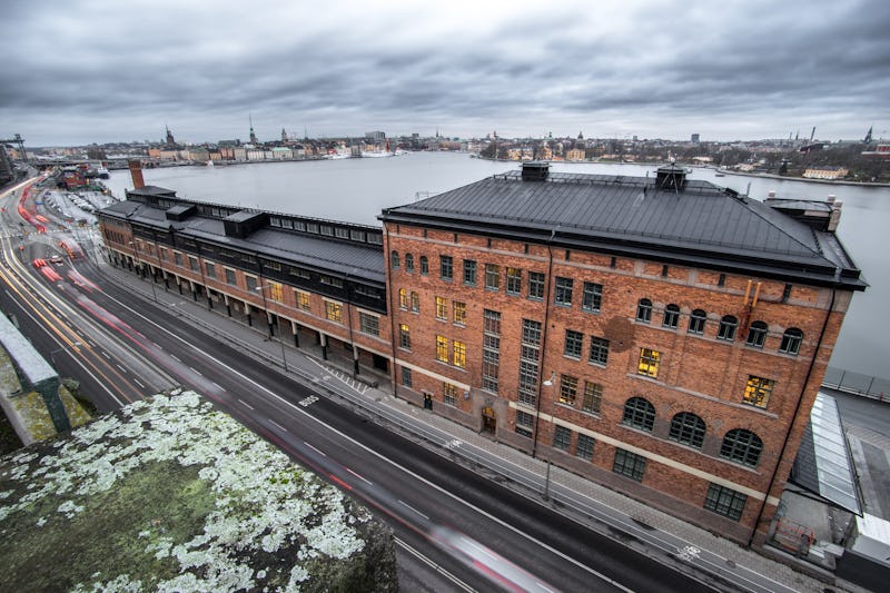 An aerial view of the Museum of Photography building in Stockholm, Sweden