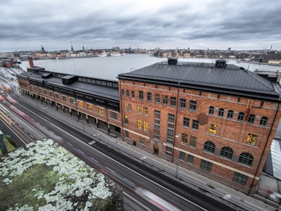 An aerial view of the Museum of Photography building in Stockholm, Sweden