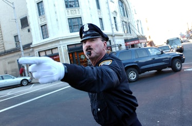 PROVIDENCE, RI - DECEMBER 14: Retired police officer Tony Lepore performs his dance routine while di...