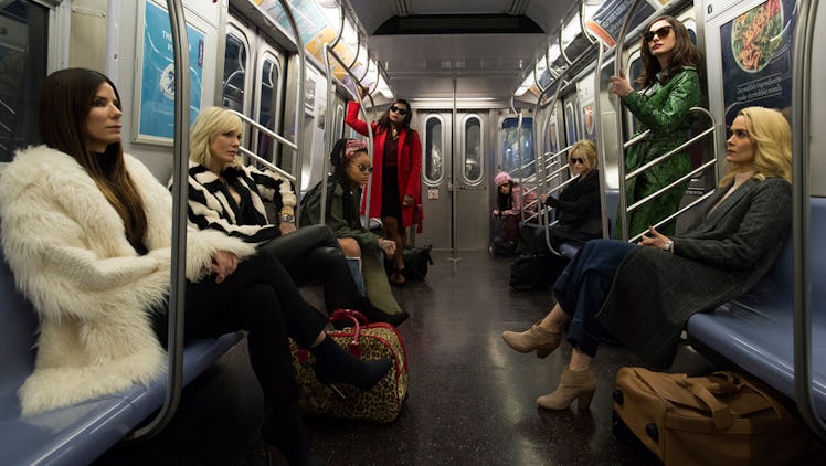 Here's the full team assembled on a New York City subway car.