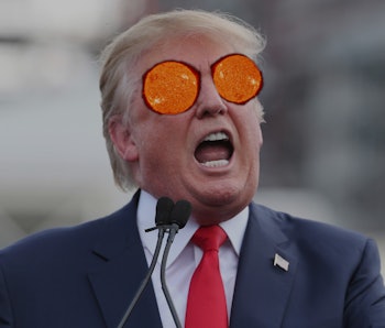 Donald Trump Looked Directly At The Solar Eclipse Of Course