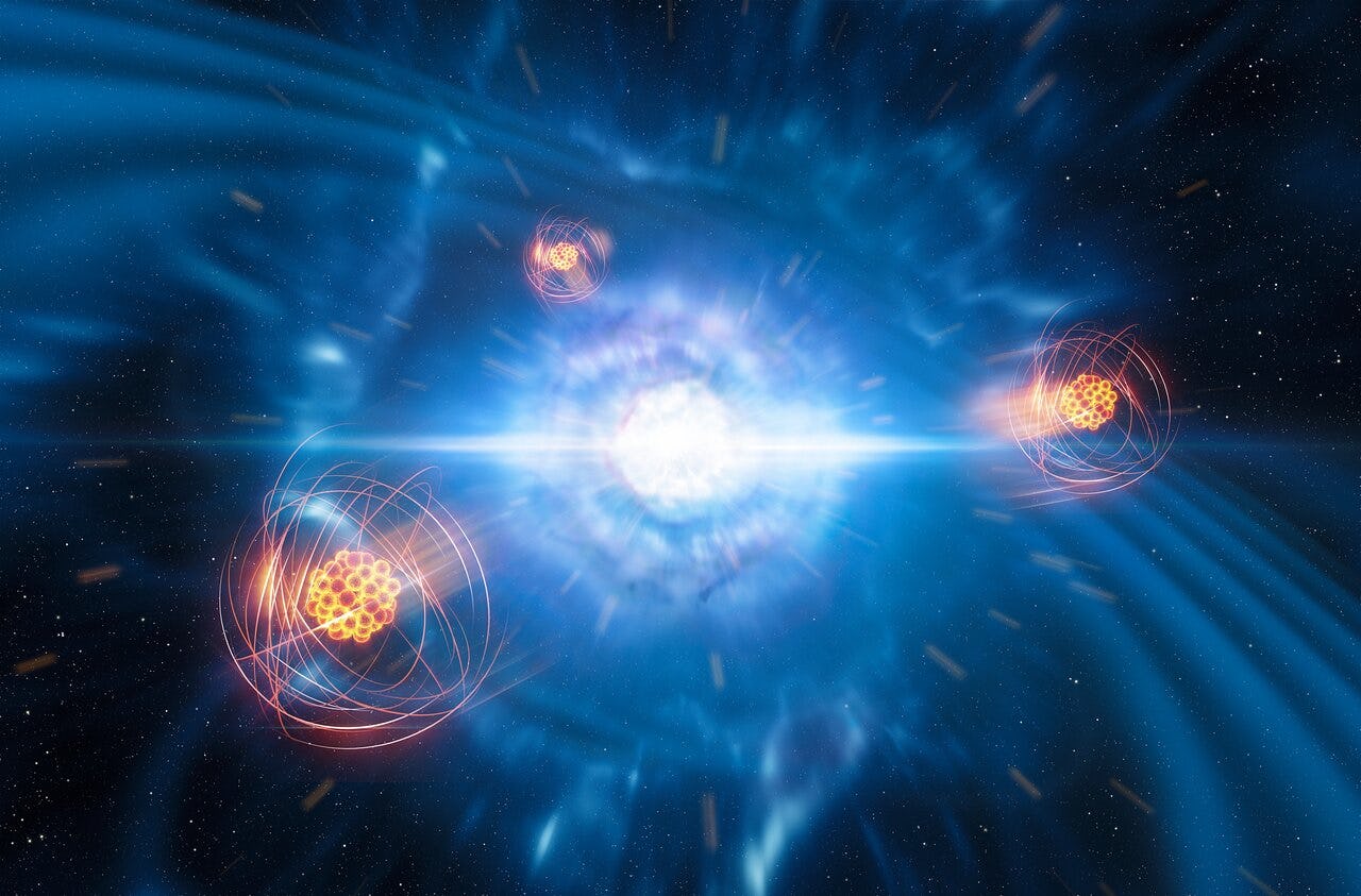 Violent Merger Of Neutron Stars Gives Birth To Heavy Chemical Elements