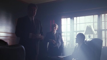 The Syndicate meeting in "The X-Files"