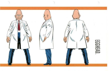This is Egghead in the 'Official Marvel Handbook'.