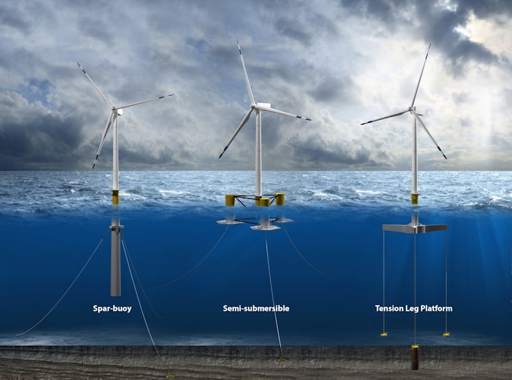 Three different ways to fix an offshore wind turbine.