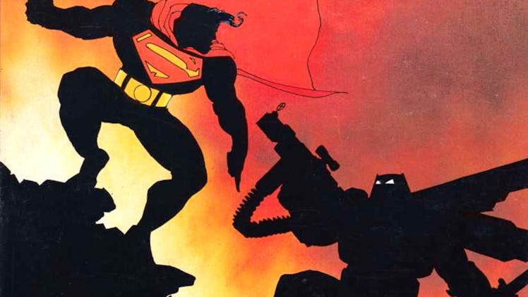 Frank Miller's version of Batman and Superman in 'Dark Knight' clash.