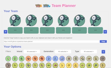 The Pokémon Team Planner